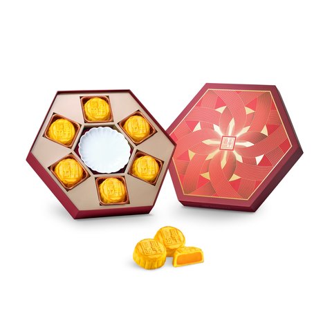 Florist Gift - The Peninsula Mini Egg Custard Mooncakes with Jingdezhen Celadon Glaze Porcelain Plate - MRA0709A2 Photo